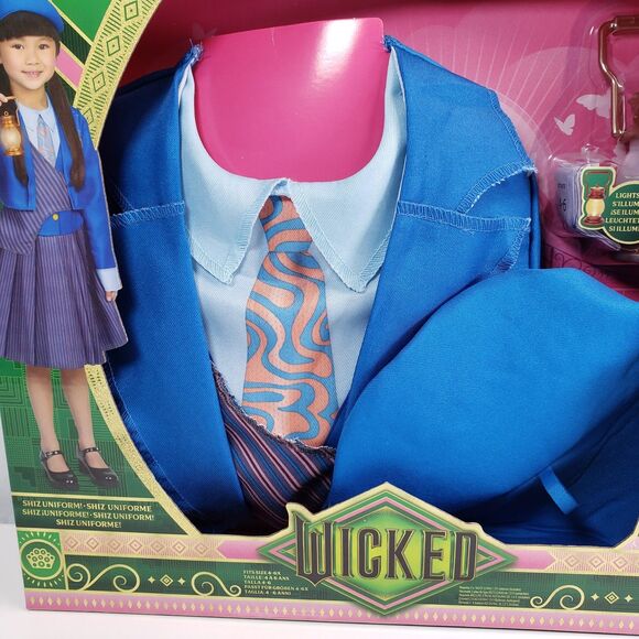 WICKED Shiz University Uniform Costume Hat Lantern Light Up Girls 4-6X Dress Up - Picture 4 of 16